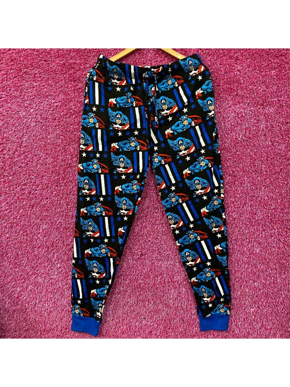 Marvel Captain America Graphic Pajama Pants Medium